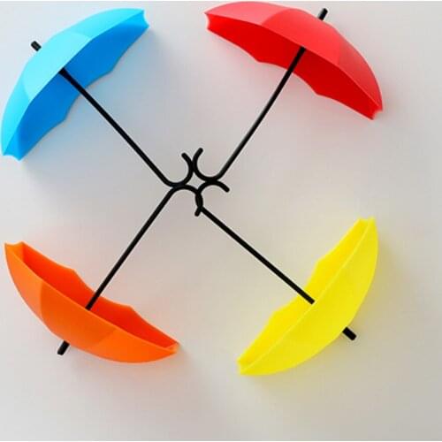 3pcs/set Cute Umbrella Wall Mount Key Holders Wall Hook Creative Storage Self-adhesive Kitchen Hooks Punch Free Door Wall Hook