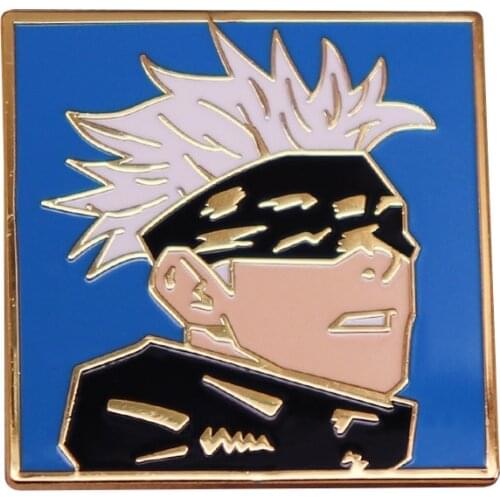 Anime Lovers Accessories Jujutsu Kaisen Gojo Satoru Cute Cartoon Metal Enamel Lapel Clothes Coats Backpack Bag Badge Brooch Pin