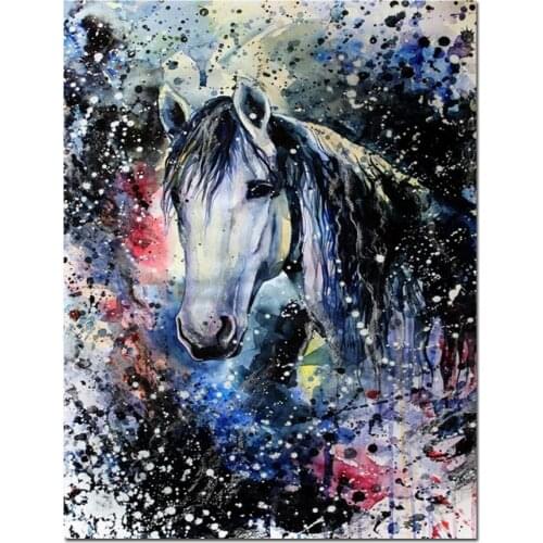 Diamond embroidey Spectacular colorful horse full square round drill mosaic 5d diy diamond painting puzzles toy kid gift