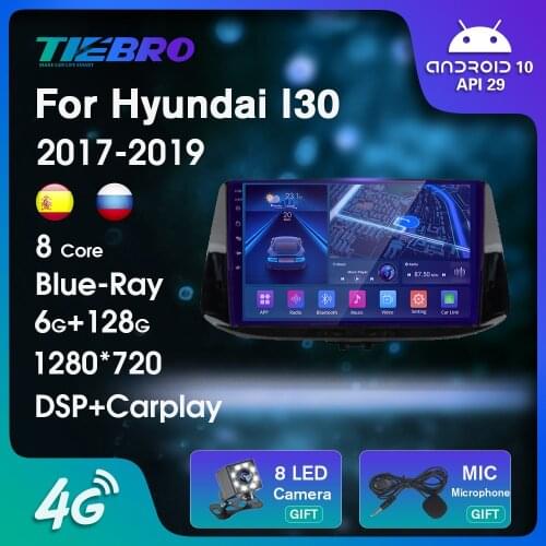 2 DIN Android10 Car Radio For Hyundai I30 2017 2018 2019 Blu-ray IPS GPS Navigation Auto Radio Car Multimedia Player Carplay IGO