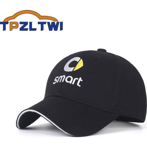 Car Logo Smart Baseball Cap Hat Adjustable Hat For Smart Fortwo Forfour 451 453 450 Crossblade City Cabrio City-Coupe Roadster