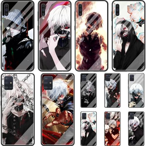 Phone Case For Samsung Galaxy A51 A71 A50 A21s A31 A70 A10 A41 A30 A40 A11 A91 Tempered Glass Cover Anime Tokyo ghoul Cool
