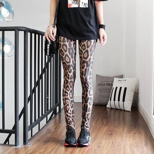 Stretchy Black Pants Capri Pants Women Girls Leggings Leopard Anime Pants Women Fashion