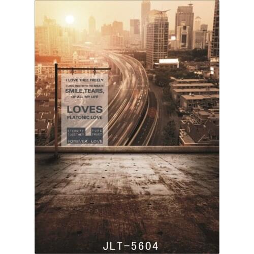 Sunset City View Photography Background Computer Printed Vinyl Backdrop Photo Studio for Weddings Children for Photo Shoots