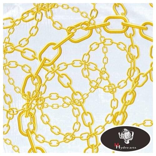 NO.HFD073 Iron Chain Design Hydrographic Film Water Transfer Printing Film 50cm*10m aqva print