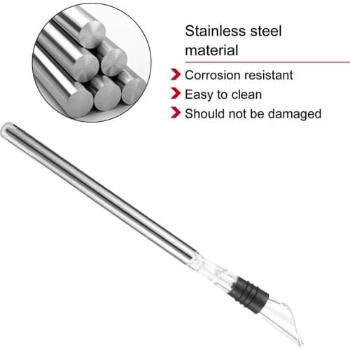 HOT Stainless Steel Ice Wine Chiller Stick With Wine Pourer Wine Cooling Stick Cooler Beer Beverage Frozen Stick Ice Cool Bar