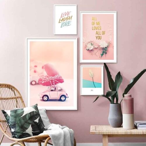 Canvas Peony Rose Flower Wall Art Prints Fashion Picture Love Perfume Poster Modern Girls Bedroom Living Room Decor Paintings