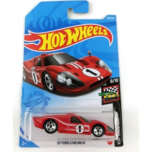 Hot Wheels 1:64 67 FORD GT40 MK IV Edition Metal Diecast Model Cars Kids Toys Gift