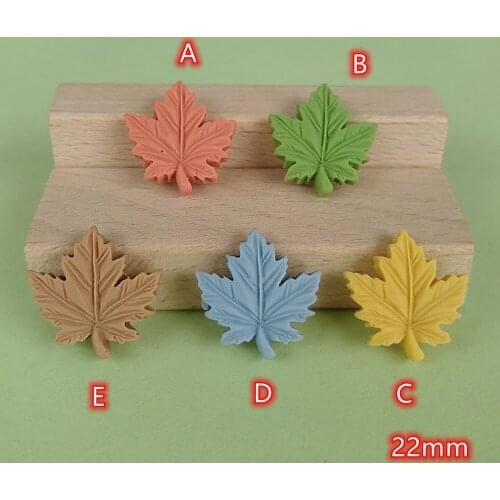Cabochon Maple Leaf 20pcs Colorful Leaves Kawaii Flat back Resin Cabochons Scrapbooking DIY Jewelry Craft Decoration Accessories