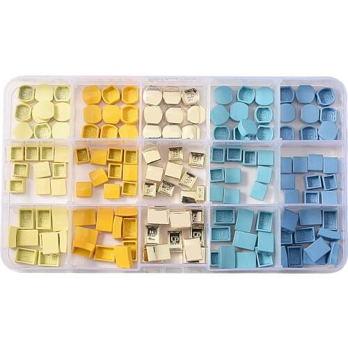 Square Golden Enamel Tile Beads For Bracelet Metal Myuki Beeds Jewelry Making Hematite Japanese Beads Diy Bracelet Making