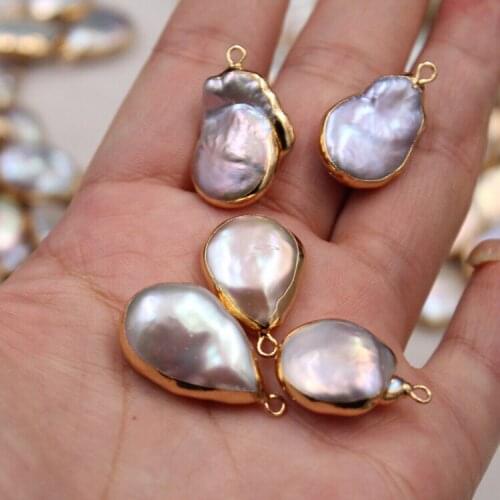 Gold Color Cooper Natural Real Freshwater Baroque Pearls Necklace Bracelet Jewelry Parts Component Fittings 50pcs/lot