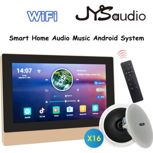 Touch Screen WiFi Wall Amplifier Android 8.1 Bluetooth HiFi Stereo Sound Big Power PA Ceiling Speaker Home Theatre System Audio
