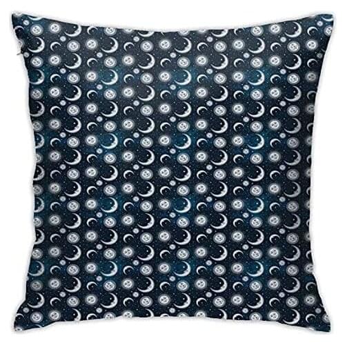 Pooizsdzzz Personalized Abraction Heavenly Bodies in arry Night Sky Myical Graphic Theme Decorative Pillow Cover Printed Zipper
