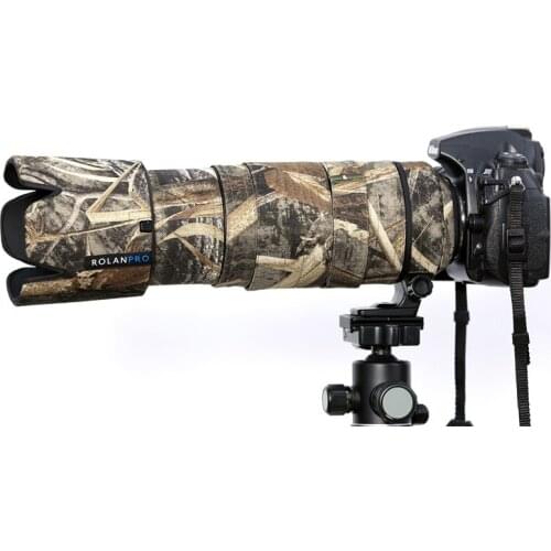 ROLANPRO Nylon Classic Camouflage Lens Clothing Rain Cover for Nikon AF-S 80-400mm f/4.5-5.6 G ED VR Lens Case Guns Sleeve Case
