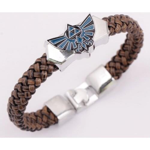 New pubg Anime Zelda Knit Bracelet Cosplay Costumes Accessories The Legend Props Black Punk Fashion Bracelets