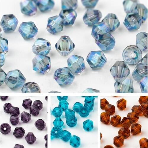 Wholesale glass crystal beads 4mm 6mm Austria glass beads charm glass beads loose beads for jewelry making DIY