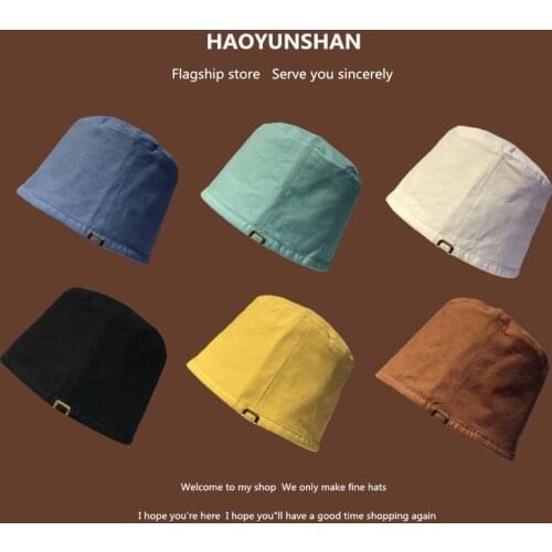 2021 New Summer Harajuku Style Bell Bucket Cap Black Yellow Brown Khaki Bucket Hats for Women Man Hip-hop Hat Wholesale