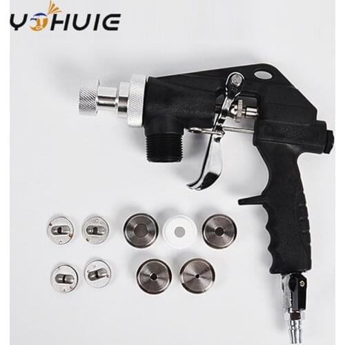 YOHUIE Nylon material sandblasting Air Paint Spray Guns mortar spray machine Sandblaster Gun Airbrush 9pcs Nozzle