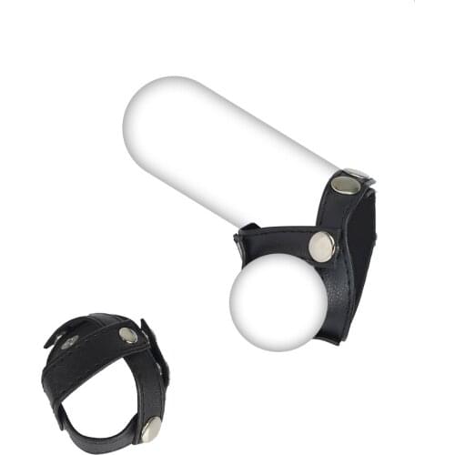 Adjustable Leather Cock Penis Rings Delay Penis Restraint Ball Scrotum Stretcher Bondage Fetish Male Chastity Device Sex Toys