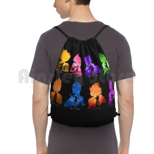 Kingdom Hearts Set Backpack Drawstring Bag Riding Climbing Gym Bag Kingdom Hearts Sora Hearts Kingdom Keyblade Kh Heartless