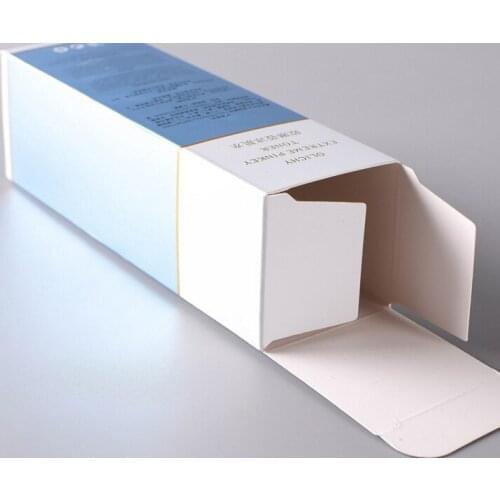 Printed foldable empty cosmetic cream paper box for skincare packaging/ custom essential oil packaging box ---DH12246