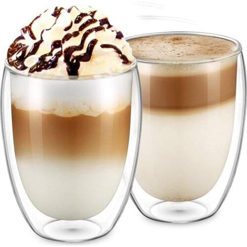 Double Wall Glass Cup Drinkware Heat-resistant Beer Espresso Coffee Cup Set Handmade Beer Mug Whiskey Glass Cups Tea glass