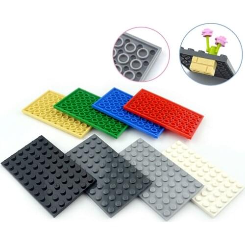 6x10 Dots 10pcs DIY Building Blocks Educational Creative Size Compatible All brand Toys for Children Colors Thin Figures Bricks