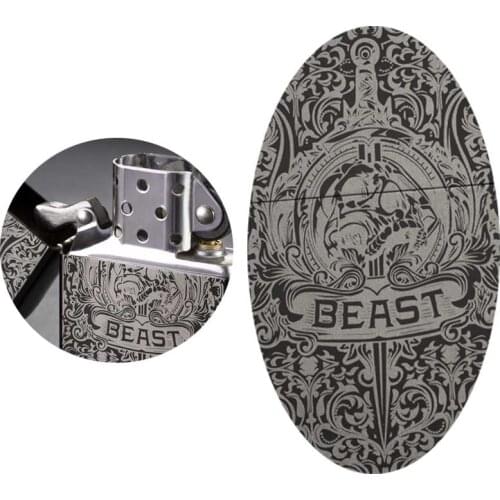 Lighter personality Satan war song creative five-sided inscription brass kerosene lighters