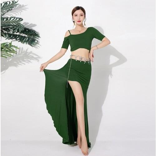 Oriental Dance Costume Belly Dance Practice Clothes Two-piece Suit Women Dancing Dress Ladies Modal Basic Dance Practice Wearing