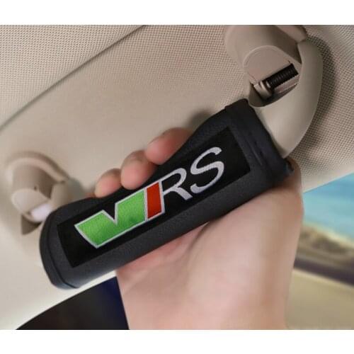 1 / 2PCS Car Roof Handle Protection Cover Pull Gloves Sticker Auto Interior Accessories Case For Seat VRS Virs Ibiza Car Styling