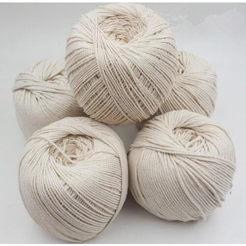 Three-Strand Cotton Cord, Handmade Thick White Bundled Cotton Thin-Packed Zongzi Tapestry Braided Absorbent Rope