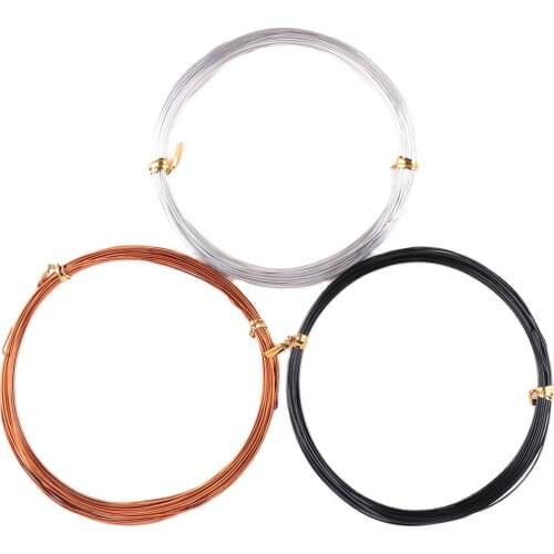 1mm 10m/roll Aluminum Wire black/silver/dark orange Jewellery Wire Craft Metal Wire For DIY Handmade Jewelery Makings handmade