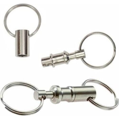 Double-Head Detachable Key Ring Quick Release Key Holder Carabiner Climbing Locking Hanging Padlock Edc Outdoor Equipment Metal