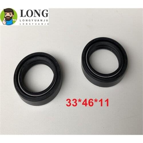 2pcs 33x46x11mm 33*46*11 Motorcycle Part Front Fork Damper Oil Seal 33x46 33 46 For Honda For Suzuki For Yamaha