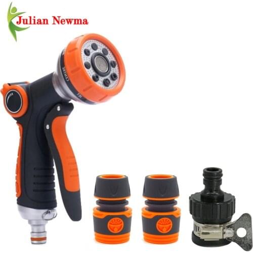 8 Functions Garden Water Gun Hose Nozzle Mutifunctional Household High Pressure Car Wash Spray Gun Lawn Watering Sprinkle Tools