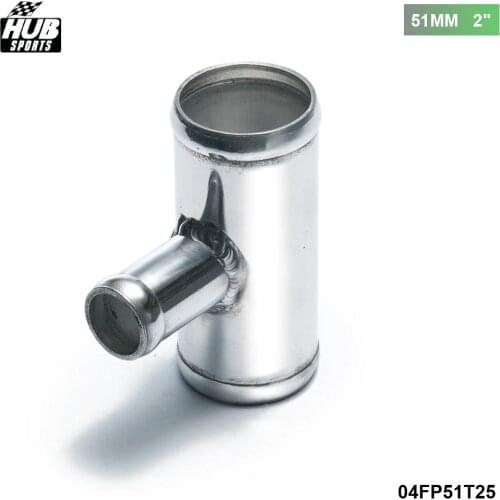 51mm 2" T-Piece Aluminum Intake Cooling Systems and Turbo intercooler T-Pipe piping for 25mm OD BOV For Toyota verso 04FP51T25