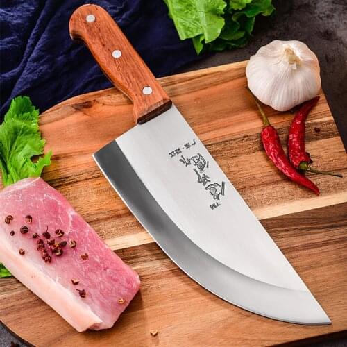 Free Shipping Liang Da Kitchen Multi-purpose Cutter Pork Knife Slaughter Butcher Cleaver Knife Chinese Style Chef Cutlass Knives