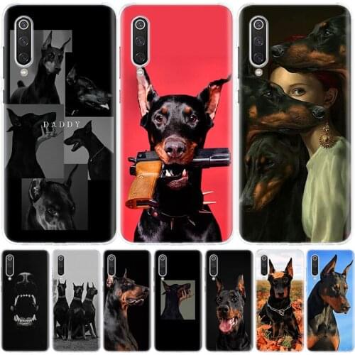 Black Dachshund Doberman Silicon Phone Case For Xiaomi Redmi Note 10 9 8 9S 8T 7 6 5 6A 7A 8A 9A 9C Pro Customized Cover Coque