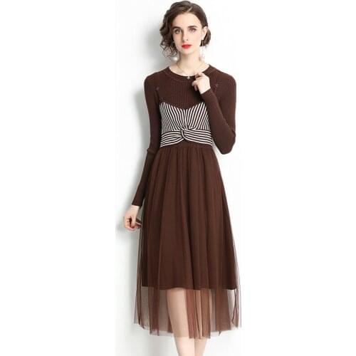 Модные вязаные платья HIKAEOM China At AliExpress