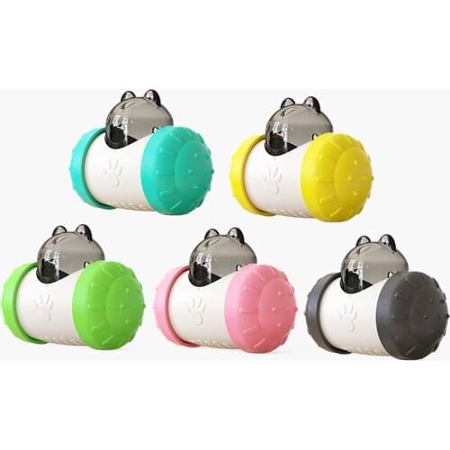 Interactive Toy For Slow Food Leaking Tumbler Wobbly Man Bear Non-Electric Plastic Feeder Ball Pet supplies Cat Dog toys