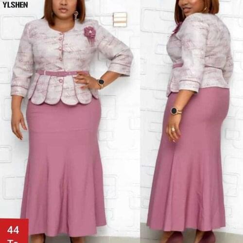 Two Piece Set African Dresses For Women Dashiki Long Maxi Dress Christmas Skirt Sets African Clothes Plus Size Africa Clothing