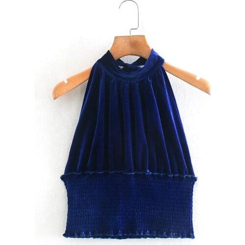 Summer new high-quality velvet tank tops bow-knot decoration tops slim sexy tank tops
