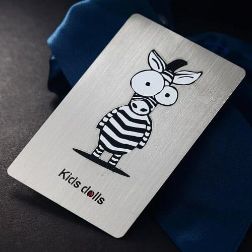 Metal membership card VIP card stainless steel card custom metal brushed business card stainless steel business card production