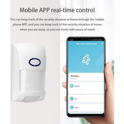 Tuya Mini WIFI PIR Motion Sensor Human Body Sensor Wireless Infrared Detector Effective detection 110º installation Smart Home