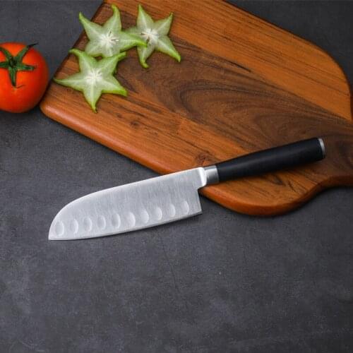 German Stainless Steel Fruit Knife Chef Santoku Knife Japanese-style Sashimi Sushi Cooking Knife Salmon Sashimi Knife 7Cr17