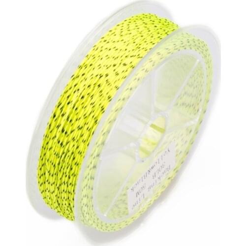 Latest Fishing supplies Explosion Fly fishing polyester wax-free spare line orange black 30 lb fishing line braided fishing line