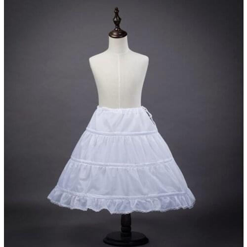 New A-line 3 Hoops Children Kid Dress Bridal Petticoat Crinoline Underskirt Wedding Accessories For Flower Girl Dress