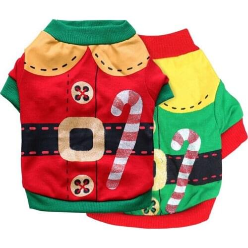 Dog Clothes Cotton Pet Clothing For Christmas Carnival Puppy Shirt Tops Dog Fleece Costume Christmas Tree Chihuahua Pet Vest
