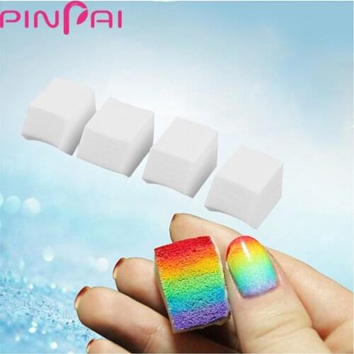 PinPai 10Pcs/Lot Essential Multifunctional Sponge Nail Gradient Tool Salon Manicure & DIY Nail Polyhedral Sponges Makeup Tools