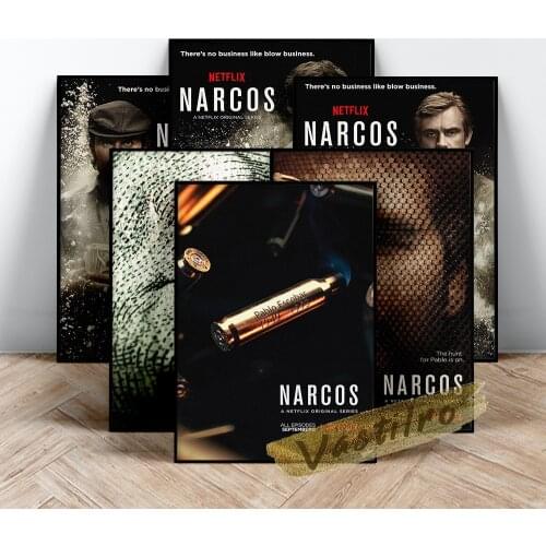 Classic Narcos Series Teleplay Poster, Movie Star Art Prints, Tv Play Character Portrait Wall Picture, Living Room Home Decor